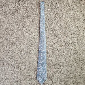 Christian Dior Paisley Tie 100% Silk Pink Blue USA Made 55x3.25